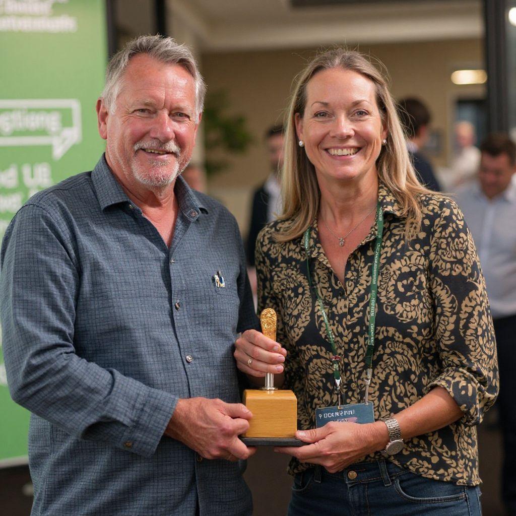 Award ceremony recognition moment