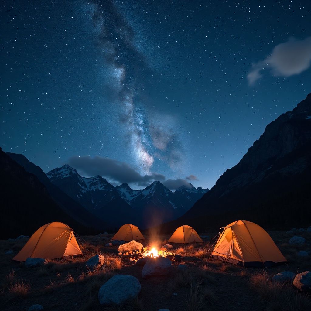 Camping Under Stars