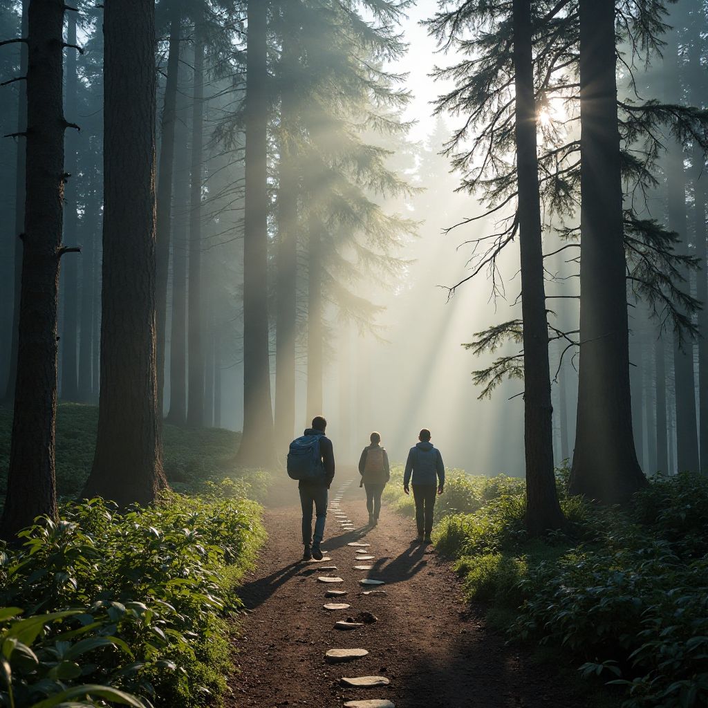 Forest Trail Sunbeams